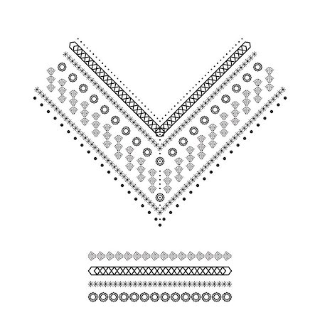 sasha2538 (artist) - Ethnic pattern set isolated on white in vector format. . Vector flat tribal print. Aztec ornamental style. Stockbilder - Microstock & Abonnement, Bildnummer: 400-08624035
