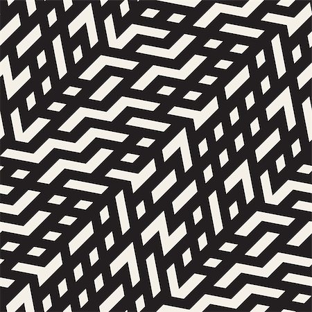 Vector Seamless Black And White Jumble ZigZag Lines Diagonal Pattern Abstract Background Stock Photo - Budget Royalty-Free & Subscription, Code: 400-08624219