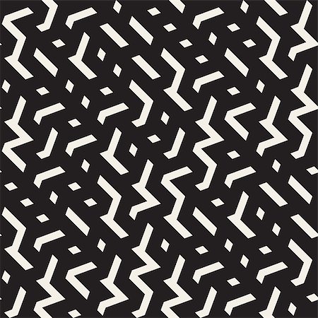 Vector Seamless Black And White Jumble ZigZag Lines Pattern Abstract Background Stock Photo - Budget Royalty-Free & Subscription, Code: 400-08624223