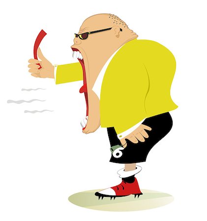 fairplay - Angry referee shows a red card Stockbilder - Microstock & Abonnement, Bildnummer: 400-08624446