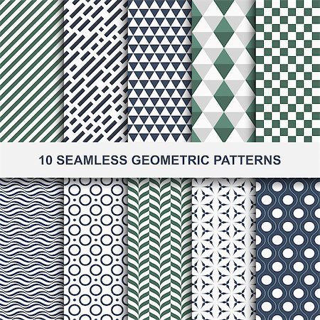 simsearch:400-05363622,k - Set of vector geometric decorative patterns - seamless backgrounds. Stock Photo - Budget Royalty-Free & Subscription, Code: 400-08624543