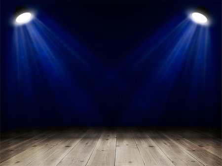 stage floodlight - Background in show. Interior with wooden floor shined with projector Stock Photo - Budget Royalty-Free & Subscription, Code: 400-08624580
