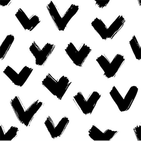 simsearch:400-08492974,k - Vector seamless thick brushstrokes pattern in black and white, hipster background Foto de stock - Super Valor sin royalties y Suscripción, Código: 400-08624787