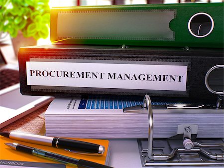 simsearch:400-08772702,k - Procurement Management - Black Ring Binder on Office Desktop with Office Supplies and Modern Laptop. Procurement Management Business Concept on Blurred Background. 3D Render. Stock Photo - Budget Royalty-Free & Subscription, Code: 400-08624955