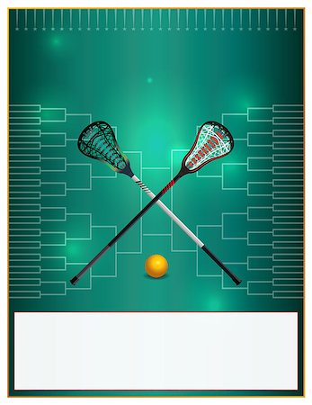 A lacrosse template with lacrosse sticks and ball over a bracket. Room for copy. Vector EPS 10 available. Photographie de stock - Aubaine LD & Abonnement, Code: 400-08624995