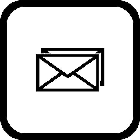 posta in uscita - Email symbol letter icon - vector, flat design. Eps 10. Fotografie stock - Microstock e Abbonamento, Codice: 400-08625101