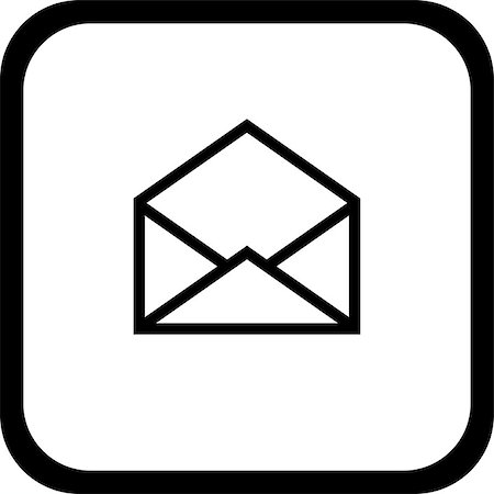 posta in uscita - Email symbol letter icon - vector, flat design. Eps 10. Fotografie stock - Microstock e Abbonamento, Codice: 400-08625102