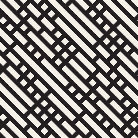 Vector Seamless Black And White Diagonal Rectangle Lines Pattern. Abstract Geometric Background Design Stock Photo - Budget Royalty-Free & Subscription, Code: 400-08625460
