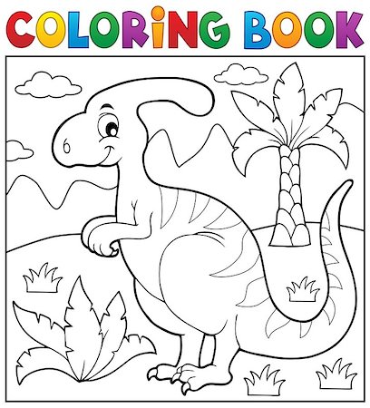 simsearch:400-06749067,k - Coloring book dinosaur theme 4 - eps10 vector illustration. Photographie de stock - Aubaine LD & Abonnement, Code: 400-08625788
