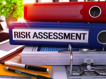 simsearch:400-04880391,k - Risk Assessment - Blue Office Folder on Background of Working Table with Stationery and Laptop. Risk Assessment Business Concept on Blurred Background. Risk Assessment Toned Image. 3D. Photographie de stock - Aubaine LD & Abonnement, Code: 400-08626116