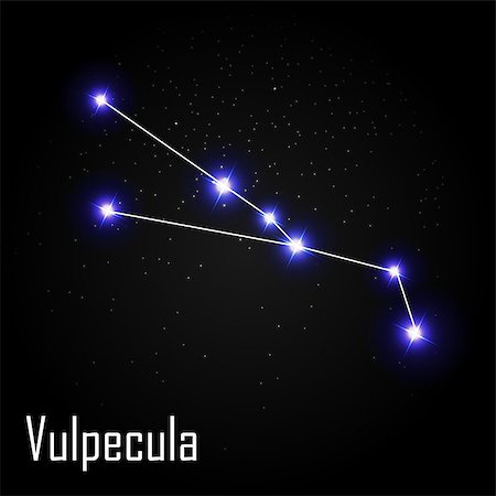 Vulpecula Constellation with Beautiful Bright Stars on the Background of Cosmic Sky Vector Illustration EPS10 Stock Photo - Budget Royalty-Free & Subscription, Code: 400-08626279