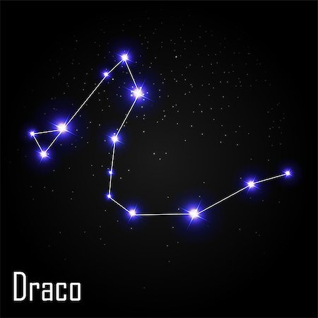 simsearch:622-06398383,k - Draco Constellation with Beautiful Bright Stars on the Background of Cosmic Sky Vector Illustration EPS10 Fotografie stock - Microstock e Abbonamento, Codice: 400-08626283