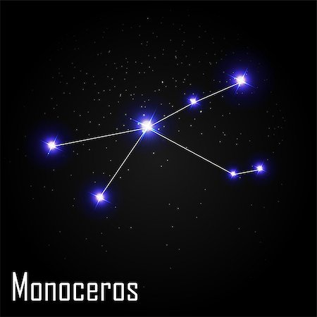 simsearch:622-06398383,k - Monoceros Constellation with Beautiful Bright Stars on the Background of Cosmic Sky Vector Illustration EPS10 Fotografie stock - Microstock e Abbonamento, Codice: 400-08626296