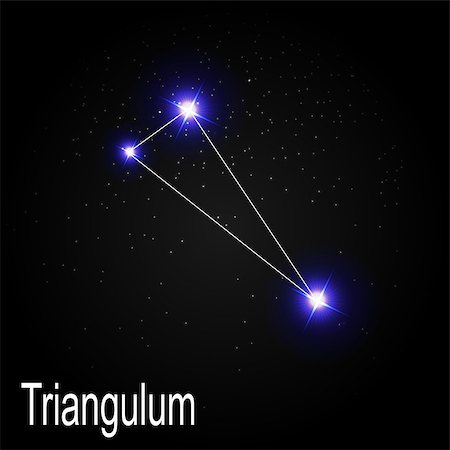 Triangulum Constellation with Beautiful Bright Stars on the Background of Cosmic Sky Vector Illustration EPS10 Stock Photo - Budget Royalty-Free & Subscription, Code: 400-08626311