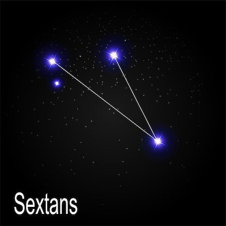 Sextans Constellation with Beautiful Bright Stars on the Background of Cosmic Sky Vector Illustration EPS10 Stock Photo - Budget Royalty-Free & Subscription, Code: 400-08626313
