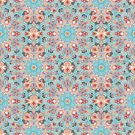 simsearch:400-08675339,k - Boho style flower seamless pattern. Tiled mandala design, best for print fabric or papper and more. Stock Photo - Budget Royalty-Free & Subscription, Code: 400-08626609