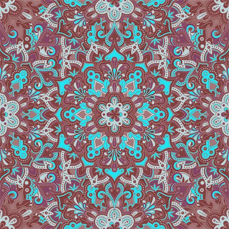 simsearch:400-08675339,k - Boho style flower seamless pattern. Tiled mandala design, best for print fabric or papper and more. Stock Photo - Budget Royalty-Free & Subscription, Code: 400-08626617