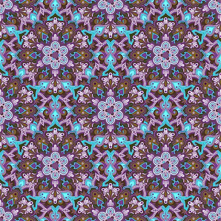 simsearch:400-08675339,k - Boho style flower seamless pattern. Tiled mandala design, best for print fabric or papper and more. Stock Photo - Budget Royalty-Free & Subscription, Code: 400-08626637