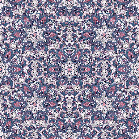 simsearch:400-08675339,k - Boho style flower seamless pattern. Tiled mandala design, best for print fabric or papper and more. Stock Photo - Budget Royalty-Free & Subscription, Code: 400-08626638