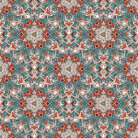 simsearch:400-08675339,k - Boho style flower seamless pattern. Tiled mandala design, best for print fabric or papper and more. Stock Photo - Budget Royalty-Free & Subscription, Code: 400-08626639