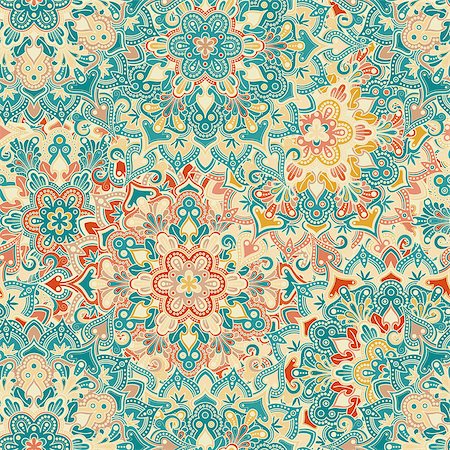 simsearch:400-08675339,k - Boho style flower seamless pattern. Tiled mandala design, best for print fabric or papper and more. Stock Photo - Budget Royalty-Free & Subscription, Code: 400-08626630