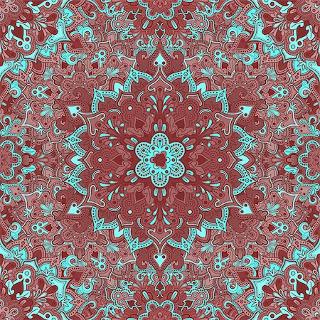 simsearch:400-08675339,k - Boho style flower seamless pattern. Tiled mandala design, best for print fabric or papper and more. Stock Photo - Budget Royalty-Free & Subscription, Code: 400-08626633