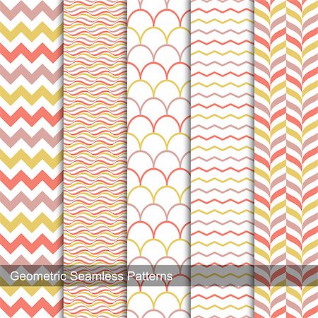 simsearch:400-08749175,k - Collection of geometric seamless patterns in memphis colors, fashion style 80s-90s. Stock Photo - Budget Royalty-Free & Subscription, Code: 400-08626821