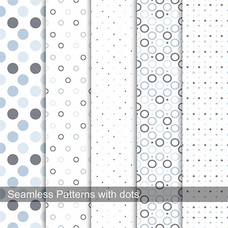 simsearch:400-08749175,k - Delicate dotted patterns. Seamless patterns with circles and dots. Stock Photo - Budget Royalty-Free & Subscription, Code: 400-08626823