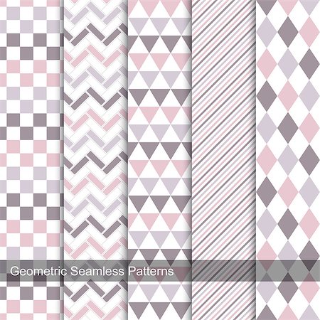 simsearch:400-08749182,k - Collection of delicate geometric seamless patterns for your design and ideas. Stock Photo - Budget Royalty-Free & Subscription, Code: 400-08626837