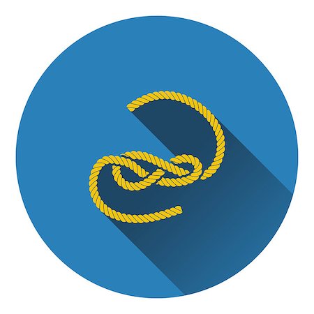 simsearch:400-05888573,k - Icon of rope. Flat design. Vector illustration. Photographie de stock - Aubaine LD & Abonnement, Code: 400-08626898