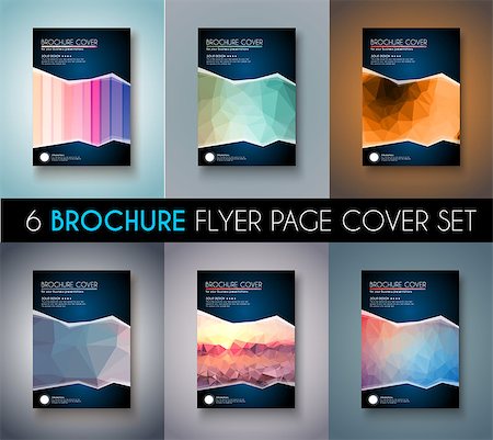 simsearch:400-08138495,k - Set ofBrochure templates, Flyer Designs or Depliant Covers for business presentation and magazine covers, annual reports and marketing generic purposes. Fotografie stock - Microstock e Abbonamento, Codice: 400-08627138