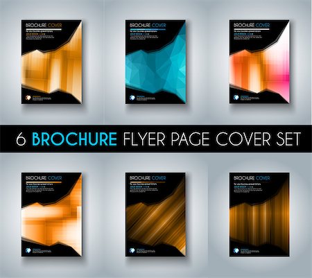 simsearch:400-08138495,k - Set ofBrochure templates, Flyer Designs or Depliant Covers for business presentation and magazine covers, annual reports and marketing generic purposes. Fotografie stock - Microstock e Abbonamento, Codice: 400-08627139