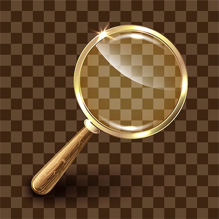 Magnifying glass on colorful background. Vector illustration. Stock Photo - Budget Royalty-Free & Subscription, Code: 400-08627177