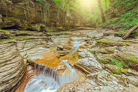 simsearch:625-01752773,k - Creek with pure water in the deep canyon. Caucasus. Russia. Stock Photo - Budget Royalty-Free & Subscription, Code: 400-08627189