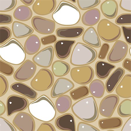 simsearch:400-06178525,k - Seamless Pattern - Pebble cobblestone colorful vector pattern Stock Photo - Budget Royalty-Free & Subscription, Code: 400-08627619