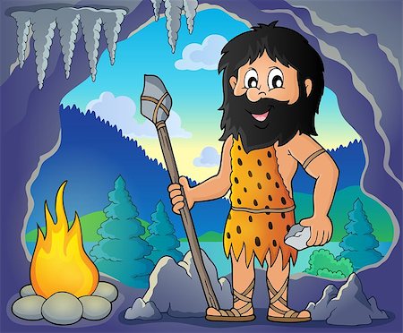 simsearch:400-04669394,k - Cave man theme image 1 - eps10 vector illustration. Stock Photo - Budget Royalty-Free & Subscription, Code: 400-08627707