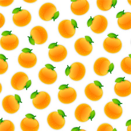 Seamless pattern with a lot of oranges. Isolated on white background. Clipping paths included. Stock Photo - Budget Royalty-Free & Subscription, Code: 400-08627979