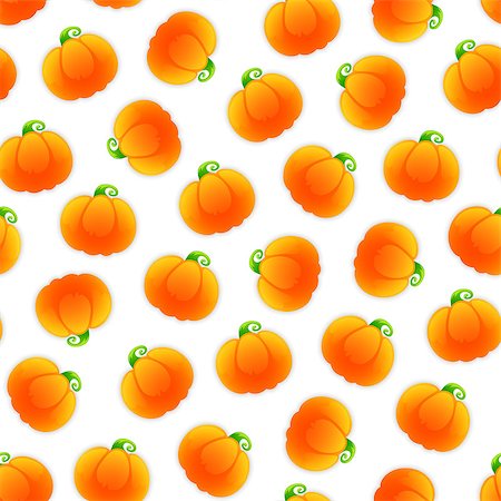 simsearch:400-06881290,k - Seamless pattern with a lot of pumpkins. Isolated on white background. Clipping paths included. Stockbilder - Microstock & Abonnement, Bildnummer: 400-08627989