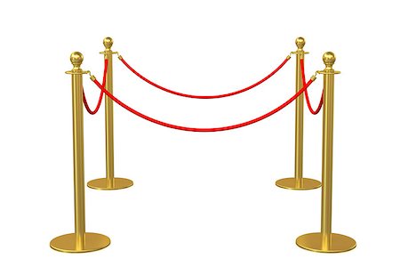 queue club - Four poles golden barricade isolate on white background. 3D illustration Stock Photo - Budget Royalty-Free & Subscription, Code: 400-08628303