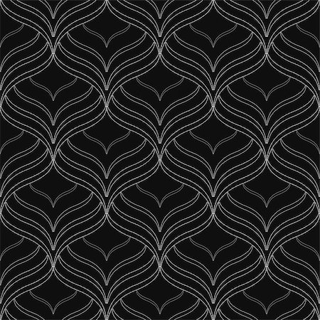 Black elegant seamless vector pattern for your design. Stock Photo - Budget Royalty-Free & Subscription, Code: 400-08628326