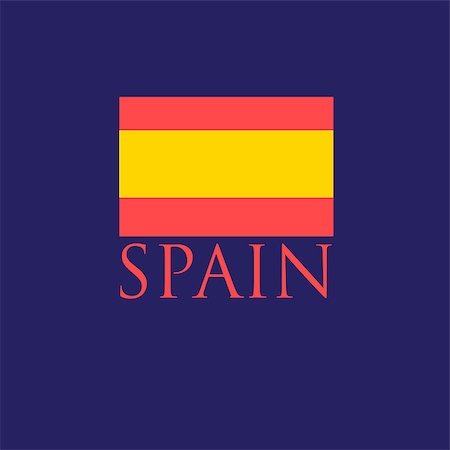 simsearch:400-08250314,k - Beautiful icon with the Spanish flag and the inscription Spain Stock Photo - Budget Royalty-Free & Subscription, Code: 400-08628429