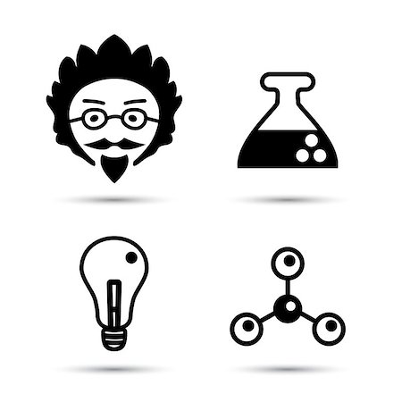 professor icon - Professor and science icons vector illustration isolated on white Stock Photo - Budget Royalty-Free & Subscription, Code: 400-08628920