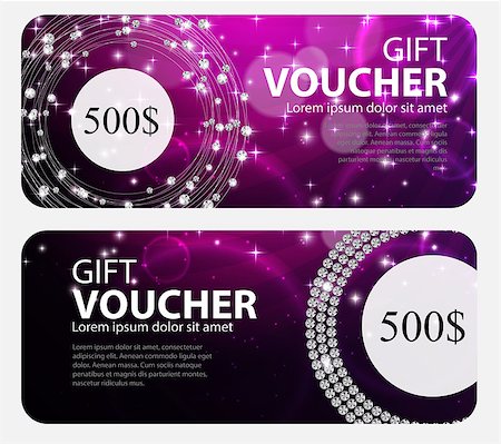 Gift Voucher Template For Your Business. Vector Illustration EPS10 Stock Photo - Budget Royalty-Free & Subscription, Code: 400-08629017