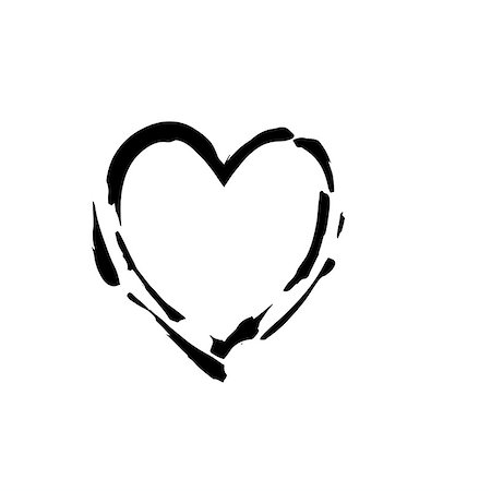 simsearch:400-08415609,k - heart shape symbol love vector black. Heart symbol wedding and Valentine day. Heart black outline frame. Stock Photo - Budget Royalty-Free & Subscription, Code: 400-08629080