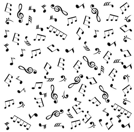 simsearch:400-08712484,k - vector illustration of a musical note background Fotografie stock - Microstock e Abbonamento, Codice: 400-08629225