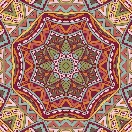 simsearch:400-08616384,k - Vector abstract ethnic seamless pattern tribal background. Endless geometric print Stockbilder - Microstock & Abonnement, Bildnummer: 400-08629503