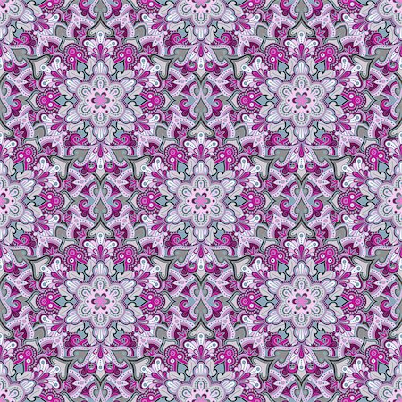 simsearch:400-08675339,k - Boho style flower seamless pattern. Tiled mandala design, best for print fabric or papper and more. Stock Photo - Budget Royalty-Free & Subscription, Code: 400-08629579