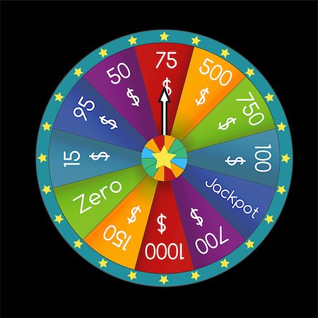 rotate wheel game - Wheel of Fortune, Lucky. Vector Illustration EPS10 Stock Photo - Budget Royalty-Free & Subscription, Code: 400-08629787