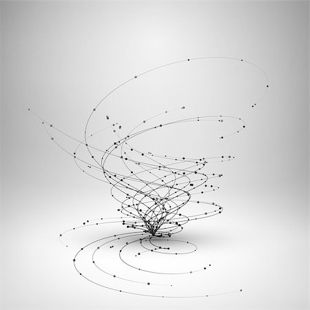 simsearch:400-05749346,k - Tornado. Swirl with connected line and dots. Wired structure. Technology background. Vector illustration. Stockbilder - Microstock & Abonnement, Bildnummer: 400-08620108