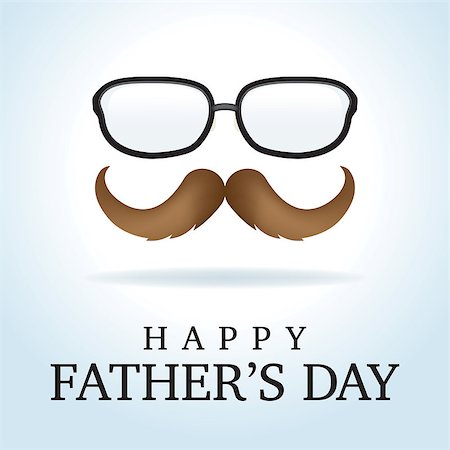 simsearch:400-08966203,k - A Happy Father's Day message with glasses and mustache. Vector EPS 10 available. Foto de stock - Super Valor sin royalties y Suscripción, Código: 400-08620490